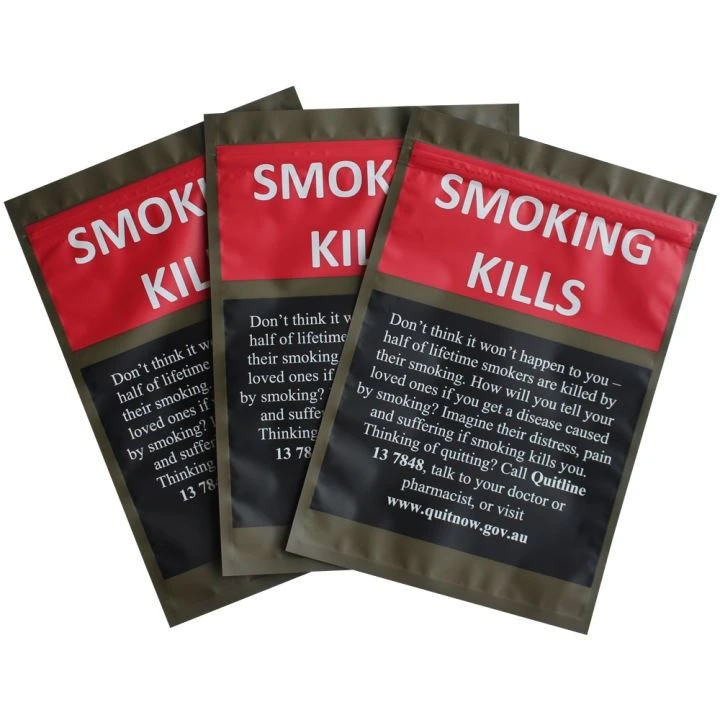 Gravure Printing Resealable Tobacco Packaging Bags
